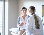 Female patient at doctor's office